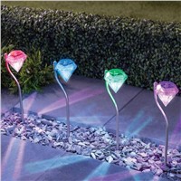 4 Pcs/lot Stainless Solar lawn light For Garden Decorative solar Power Led Solar light Outdoor Solar Light Diamond Yard lighting