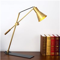 The full copper table lamp modern bedroom bedside wedding room living room decorative lighting creative desk lamps ZA92145