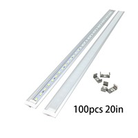100pcs/lot Embedded strip 5730 smd DC12V LOW Voltoge safe 50cm Hard strip rigid Leds bar light U Aluminium for kitchen cabinet