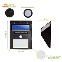 Waterproof 20 LED Solar Light Solar Panels Power PIR Motion Sensor LED Garden Light Outdoor Pathway Sense Solar Lamp Wall Ligh