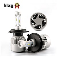 hlxg 2PCS H4 H7 LED Car Headlight Bulbs LED Lights 64W 8000LM 6500K 12V CSP Chips Automobiles Head Lamp Front Light replacement