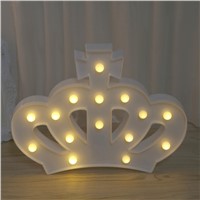 3D Marquee Crown Lamp With 15 LED Battery Operated Table Light  L22