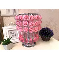 Romantic rose decoration red blue pink table lamp creative holiday gift living room bedroom lighting desk lamps ZA927525