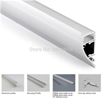 10 X2 M Sets/Lot wall washer led strip aluminium profile and Arc type led wall channel for wall up or down lamps