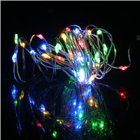 2M IP66 Waterproof 20 LED Silver Wire Button Battery String Light Decoration P15