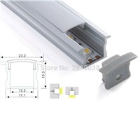 500 x 1M Sets/Lot linear light led strip aluminium profile and 15mm deep T shape alu channel for wall or flooring light