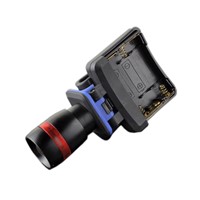 Hot Sale XPE LED 120 Lumen 3 modes waterproof zoomable Clip - on Cap Hat Light flashlight black