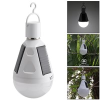 Portable 12W LED Waterproof Solar Emergency Bulb Outdoor Light with Hang Hook for Camping / Hiking / Fishing