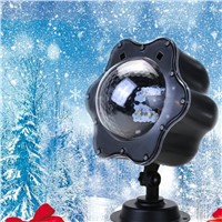IP44 Waterproof Outdoor LED Snowflake Film Projector Light Pattern Lawn Garden Lamp Holiday Christmas Decoration Lighting