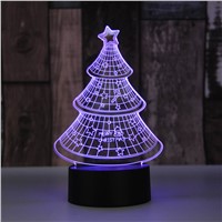 Christmas Tree 3D Night Light For Kids Touch Usb Table Lampara Lampe Baby Sleeping Nightlight 7 color changing