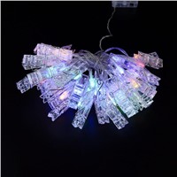 30/40 Personalized Wedding Decoration Starry Photo Holder String Lights Book Room Decor Clip Window Christmas Lighting