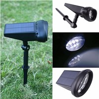 New 4LED Solar Powered Lawn Light Wall Lamps Spot Light White Decoration