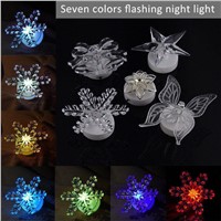 HUANJUNSHI Acrylic Colour LED Night Light Butterfly Snowflake Star Flower Christmas Lamp With Built-In Battery Home Decor Lights