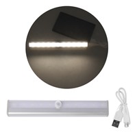 YAM Wireless PIR Motion Sensor 10 LED USB Rechargeable Night Light Drawer Cabinet Wardrobe With Flexibility and Good Brightness