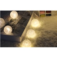 4 meters 20 Globes White Lantern Plastic Balls Fairy String Lights Home Decor Party Wedding Battery Operated