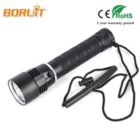 BORUIT Brand 6000LM Diving Light 3x XML L2 LED Submarine Flashlight Underwater 100m Waterproof Torch Light White light lantern