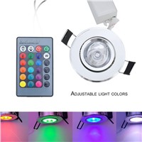 3W RGB LED Recessed Ceiling Light Spotlight Downlight Lamp No UV Or IR
