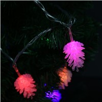 20LED Pine Corn Pine Needle Shape Light Strip Led String Lights For Christmas Halloween Festival Indoor Decoration US Plug 110V