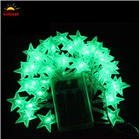 3M 20LEDs 3AA Battery Powered STAR Shaped Theme LED String Fairy Lights Christmas Holiday Wedding Decoration party Lighting