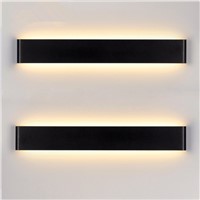 Modern 6w 14w 20w Aluminum Black/white Led Sconce Indoor Wall Lamps Brief Bedroom Decoration Lighting Fixtures Wall 100-240v Ac