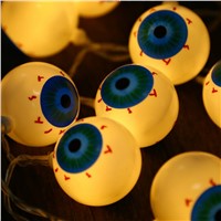 2AA or 3AA Battery Operated LED Ghost Eyes String Lights 10/20 Ghost Lights Halloween Decoration Light Switched Ghost light