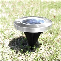4 LED Solar Powered Waterproof Lamp Stainless Steel Ground Light Yard Lawn Lamp Street Decorative Lighting