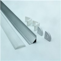 8pcs led aluminum profile for led strip rigid bar 5050 5630 2835 3528 5730 cabinet light channel housing with cover end cap clip