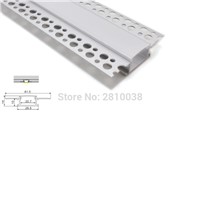 50 X1 M Sets/Lot Linear flange led aluminum profile and super wide T wall channel for recessed wall light