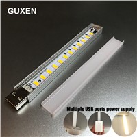 Ultra Bright 12 Led USB Touch Switch Dimmable Portable Strip Lamp Desklamp for Laptop Netebook PC Computer