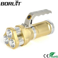 BORUiT 6000LM 3 XML T6 LED Flashlight Powerful Portable Torch 5-Mode Camping Hunting Miner&amp;amp;#39;s Lamp Lantern by 18650 Battery