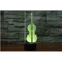 Guitar 3d Night Light Remote Touch Swithc LED Desk Lamp 7 Colors USB 3D Illusion Musical Instruments Baby Sleeping Table Light