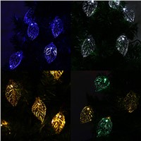 VCT - SLC - 041 20 LEDs Outdoor String Lights Iron Tree Leaf Solar String Light For Holiday Home Party Garden Decoration