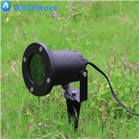AKD Steel 12 Patterns Waterproof Sparkling LED Projector Rotating Spot Light for Christmas New year Wedding Decoration zk30