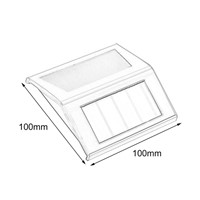 2 LEDs Stainless Steel Solar Powered Wall Lamp Waterproof Sensor Light Garden Lamp Yard Lamp Sensation Lighting Quality