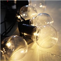 LED 2o Beads 5m Vintage Bulb Wire Light EU Plug Lights String Outdoor Backyard Garland Lights Lanterns Lamp for Christmas Decor