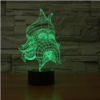 Octopus 3D Night Light 7 Color Changing Remote Switch 3d Lamp Acrylic Visual Light Novelty Luminaria Led Night Light Child Gift