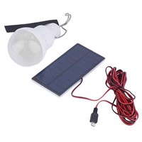 Hot Portable Solar Powered Bulb Lamp 15W 130LM Led Charged Solar Energy Panel Light For Outdoors Camping Tent Night Light