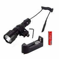 5000Lm XML T6 LED Tactical Flashlight Hunting Torch Light Shotgun/Rifle Lights Picatinny Weaver Mount +Charger+18650 Battery