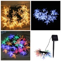 1PC 30 Leds Solar Power String Lights Plastic Starfishs Energy Saving Waterproof Lamp For Garden Christmas Party Decoration CLH