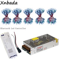 250PCS WS2811 IC RGB Led Module String Waterproof DC12V+WS2812 WS2812 SK6812 Bluetooth Led Controller+Led Power Supply