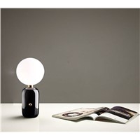 Modern Glass Ball Table Lamp Gold/Black Metal E27 Light Bulb Source Lighting Fixture for bedroom living room