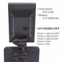 Garden Solar Security Lamp Wall Waterproof Solar Charging Lights 48 Led Bulb Lampe Lawn Lighting Solaire 5Modes 960LM
