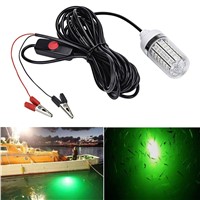 Fishing Light Green Color 12V 15W Deep Drop Underwater Light Fishing Lures Fish Finder Lamp Attracts Fish Prawns Squid Krill