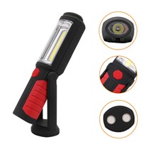 Portable Mini COB LED Flashlight Work Light Inspection Lamp with Magnet Hanging Hook for Outdoors Camping Sport Light By 3xAA