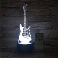 Remote Guitar Night Light 3D LED Lamp 7 Color Change Led USB Or Touch Control Switch Indoor Atmosphere Lamp Kids&amp;amp;#39; Toys And Gifts