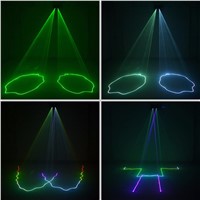 AUCD 2 Lens Red Green Blue RGB Beam Pattern Laser Light DMX 7CH DJ Party Club Bar KTV Holiday Wedding Stage Lighting  DJ-506RGB