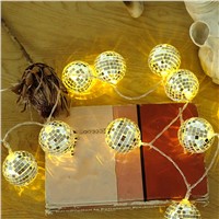 Reflective Ball LED String Light 2 Meters 20 LEDs With Battery Box Innovative Decorative String Lamp Party Room Outdoor Lighting