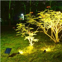 Warm White Solar Powered LED Spotlight Wall Light Garden Lamp Bright Auto On/Off Security Landscape Wall Light Holiday Lamps