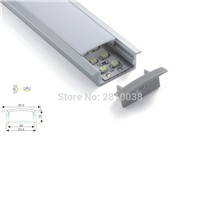 200 X 1M Sets/Lot Linear flange led aluminum profile channel and T type channel led for recessed Wall or floor lights