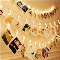 20LED Photo Clips String Lights Christmas Tree Indoor Fairy Lamp for Hanging Photos Pictures Cards Memo Dorms Bedroom Decor gift